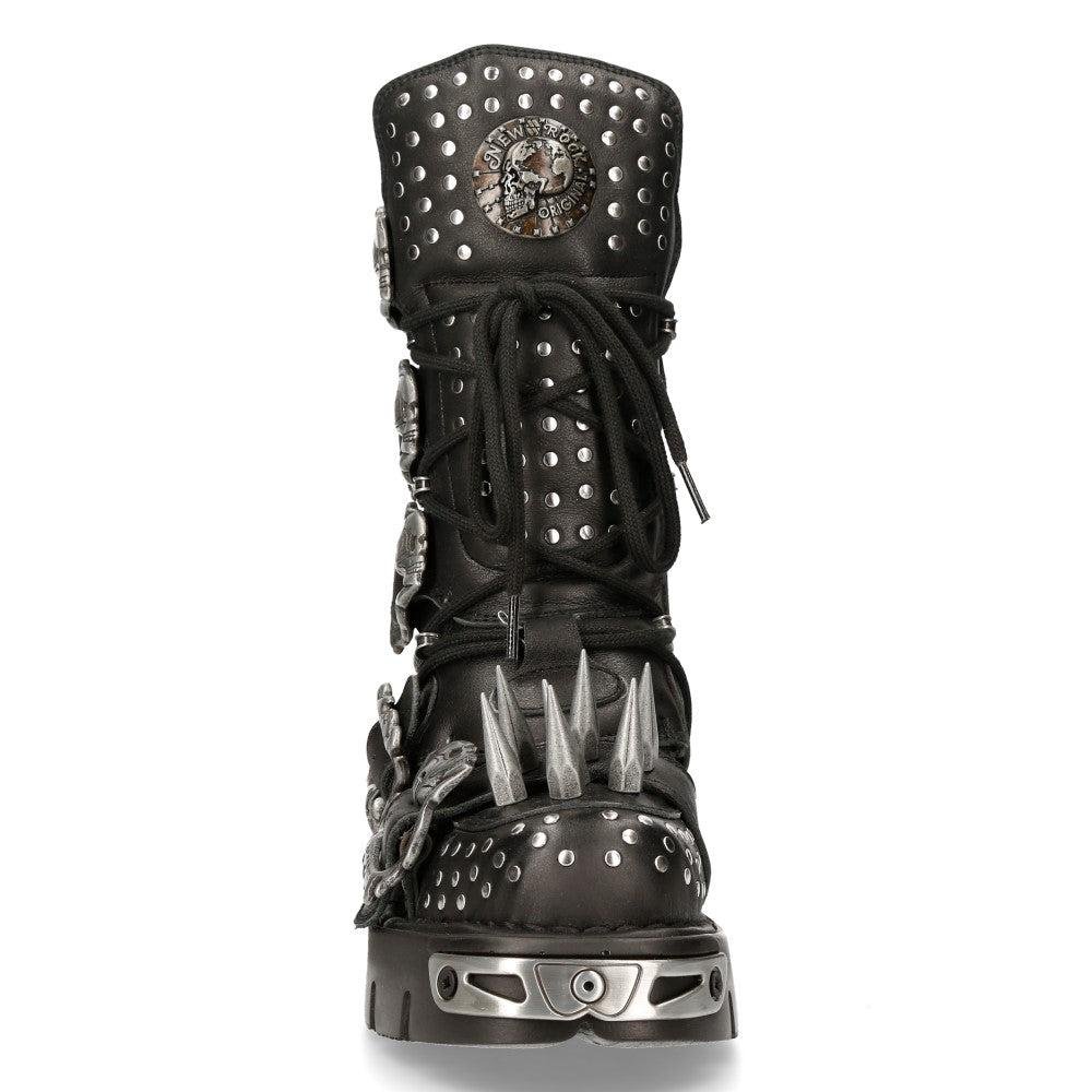 1535-S1 Punk High Boots With Metal Spikes - Luna BR wear co.