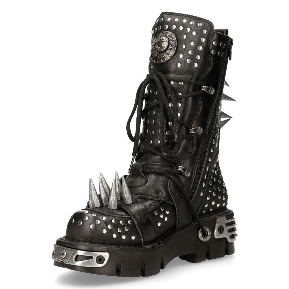 1535-S1 Punk High Boots With Metal Spikes - Luna BR wear co.