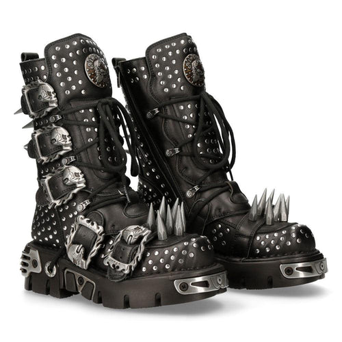 1535-S1 Punk High Boots With Metal Spikes - Luna BR wear co.