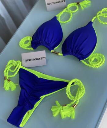 2022 New Backless Braided Bikini Triangle Swimwear - Luna BR wear co.