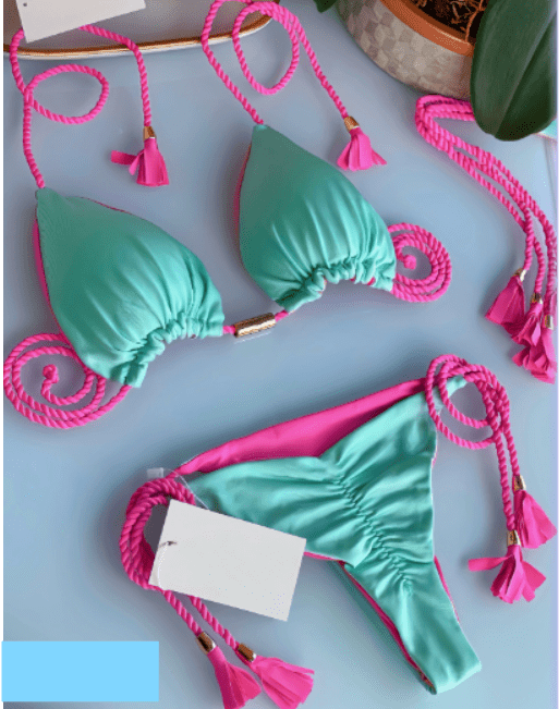 2022 New Backless Braided Bikini Triangle Swimwear - Luna BR wear co.