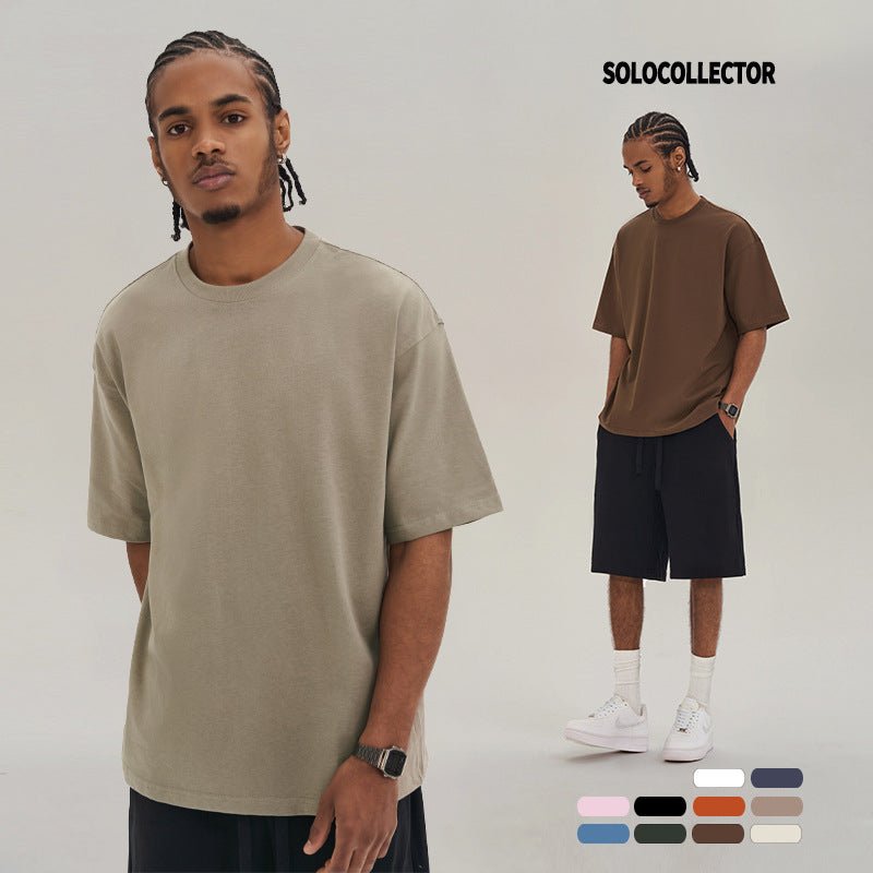 280G Cotton Loose Fit Crew Neck T-Shirt for Men - Luna BR wear co.