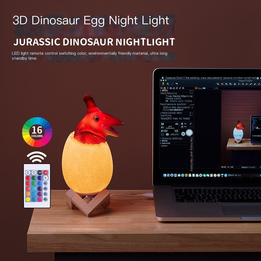 3D Dinosaur Night Light with Touch Control & USB - Luna BR wear co.