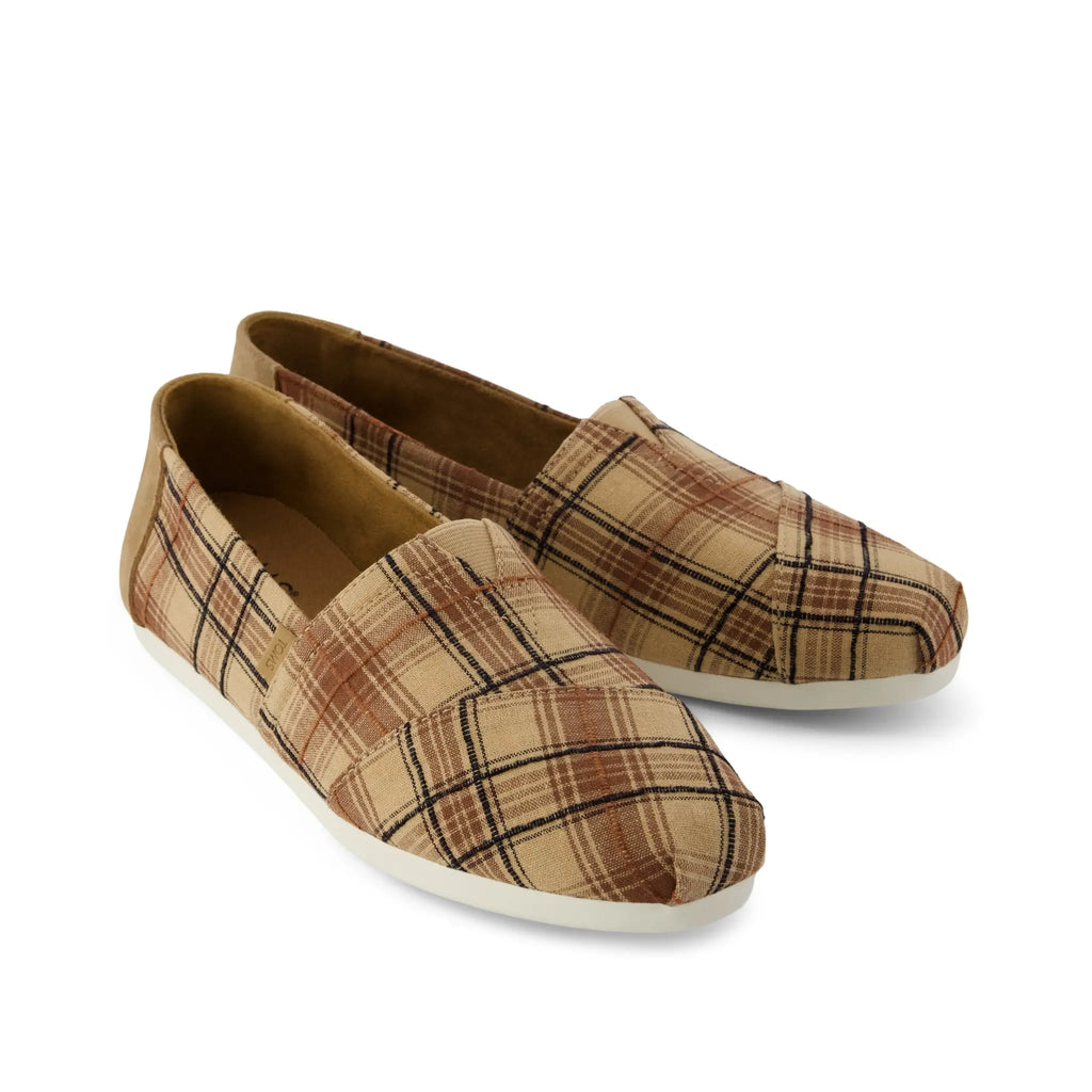 Womens Alpargata Classic Toffee Textured Plaid
