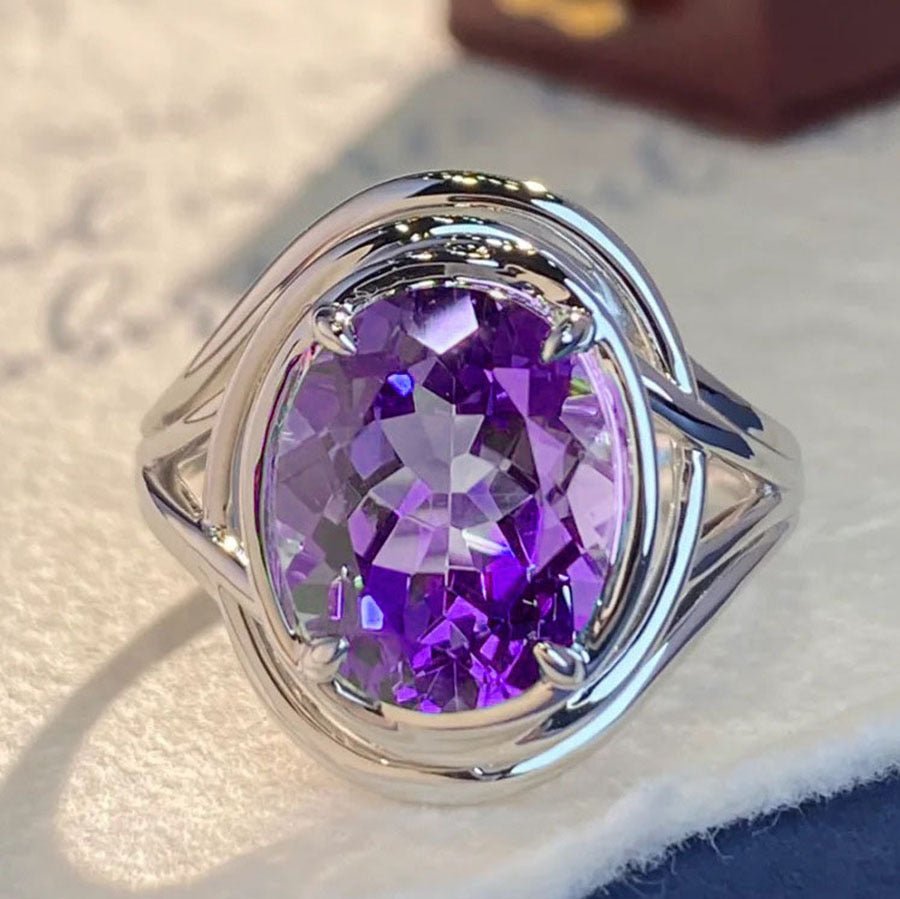 Amethyst Fashion Ring for Women - Luna BR wear co.