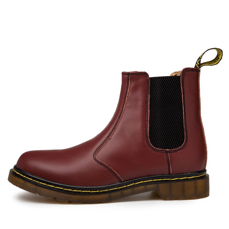 Autumn Style Thick-Heeled Cowhide Martin Boots for Women - Luna BR wear co.