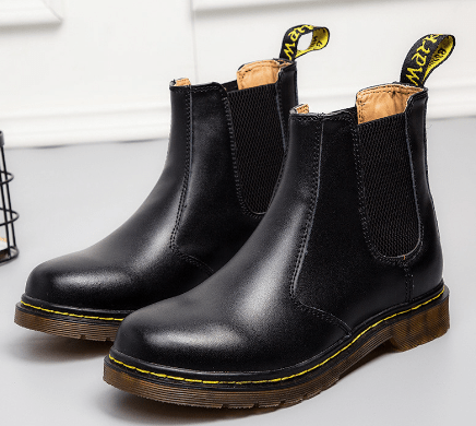 Autumn Style Thick-Heeled Cowhide Martin Boots for Women - Luna BR wear co.