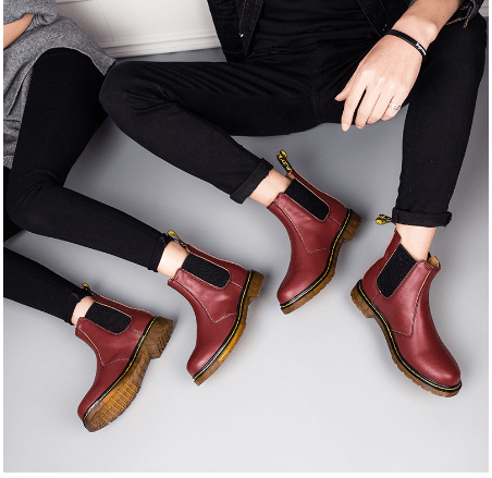 Autumn Style Thick-Heeled Cowhide Martin Boots for Women - Luna BR wear co.