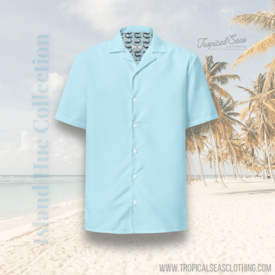 Bahama Water Blue button shirt - Luna BR wear co.