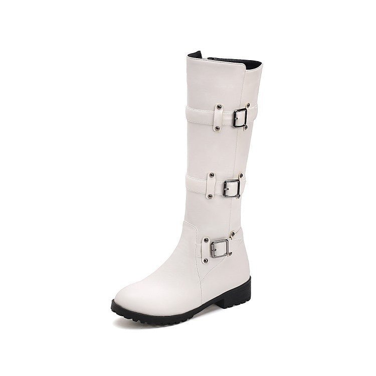 Belt Buckle Knee High Boots for Women (Sizes 40-48) - Luna BR wear co.