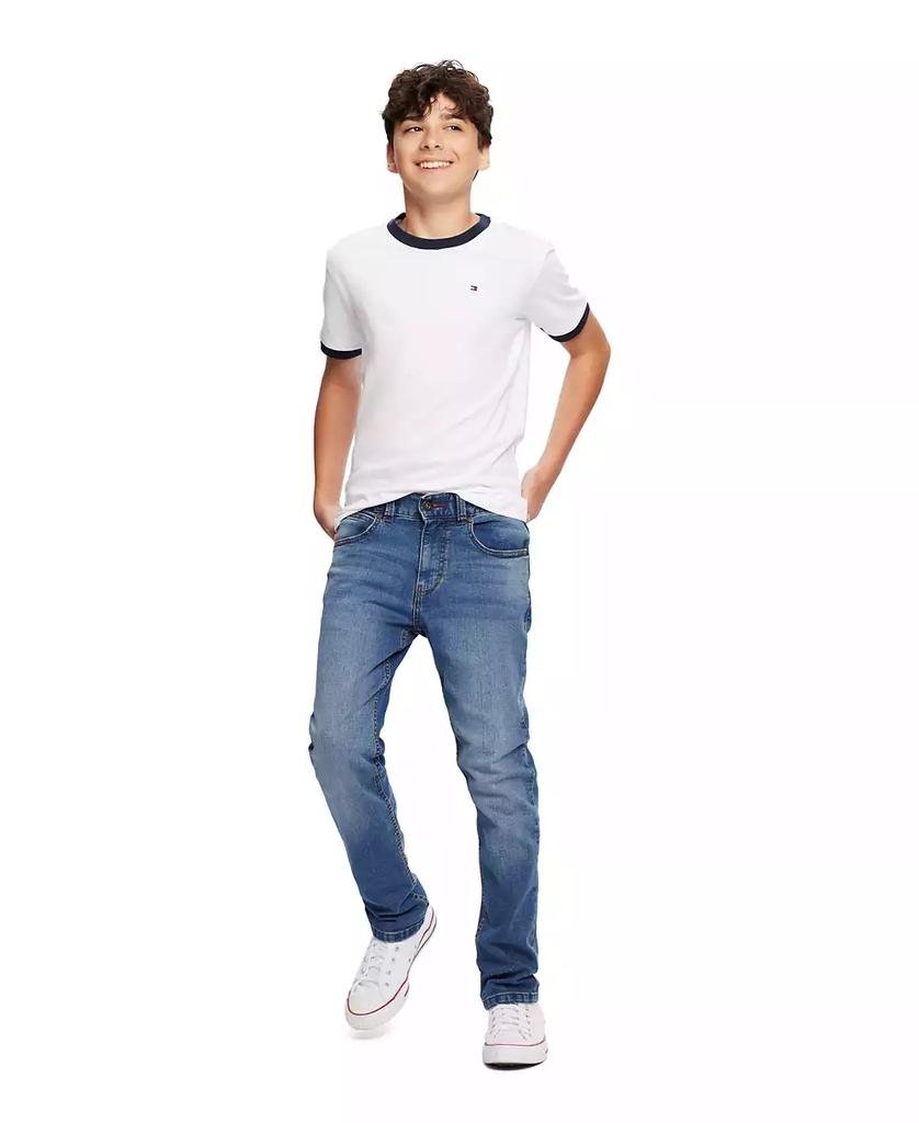 Big Boys Contrast Trim Embroidered Logo Ken Tee - XIOR LUXE