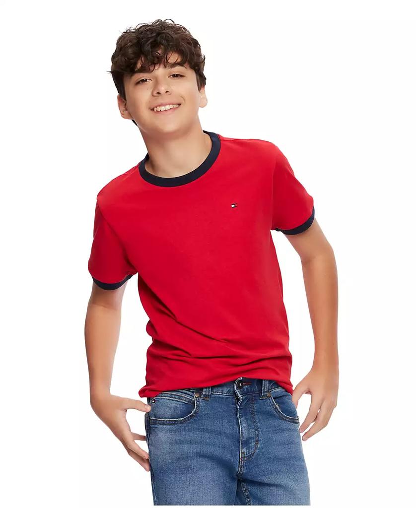 Big Boys Contrast Trim Embroidered Logo Ken Tee - XIOR LUXE