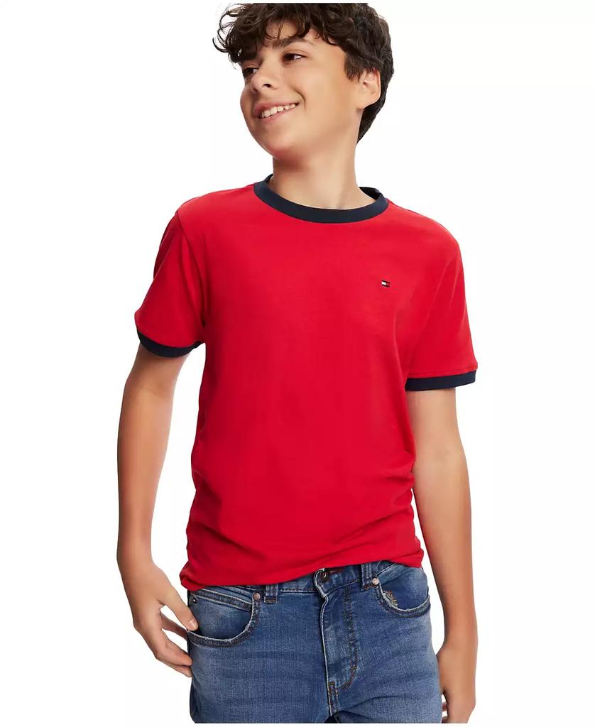 Big Boys Contrast Trim Embroidered Logo Ken Tee - XIOR LUXE