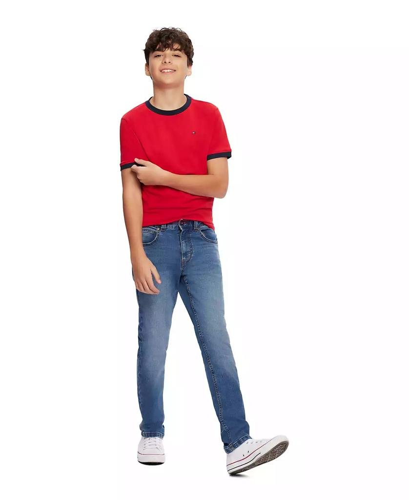Big Boys Contrast Trim Embroidered Logo Ken Tee - XIOR LUXE