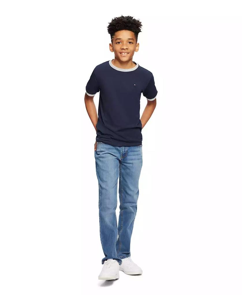 Big Boys Contrast Trim Embroidered Logo Ken Tee - XIOR LUXE