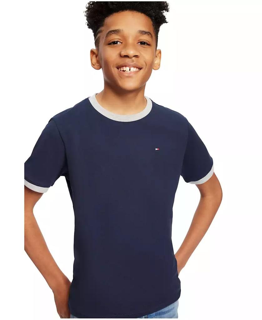 Big Boys Contrast Trim Embroidered Logo Ken Tee - XIOR LUXE