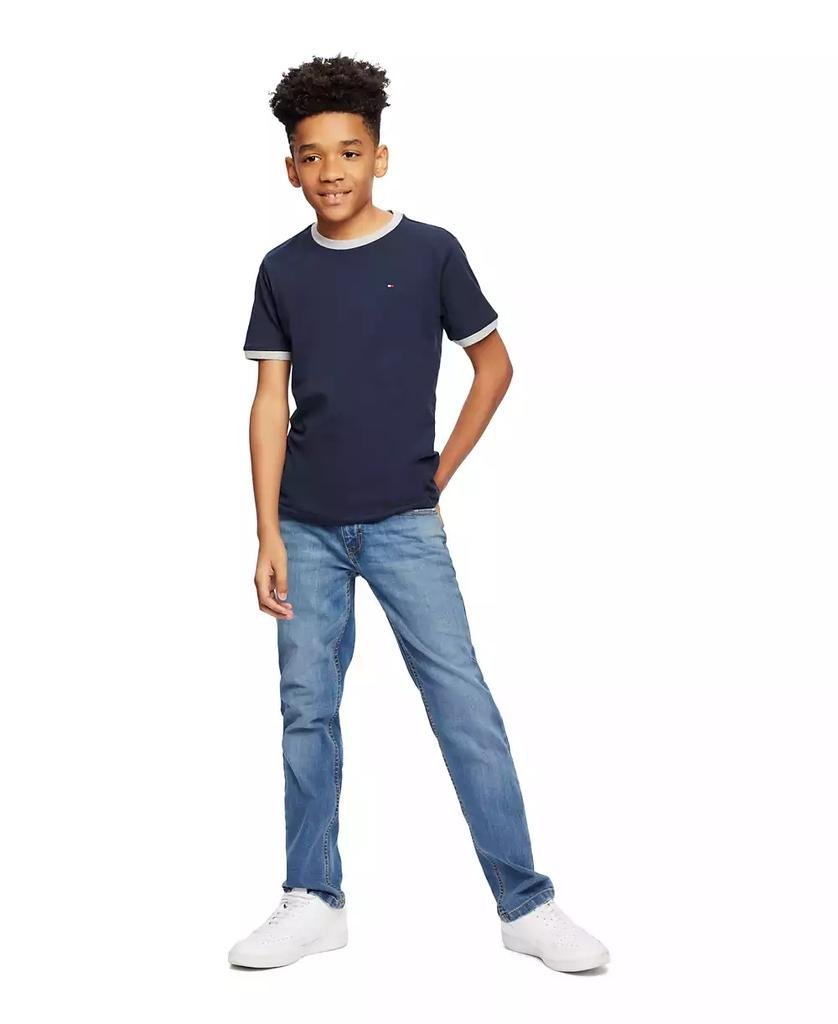 Big Boys Contrast Trim Embroidered Logo Ken Tee - XIOR LUXE