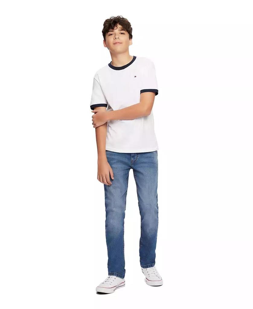Big Boys Contrast Trim Embroidered Logo Ken Tee - XIOR LUXE
