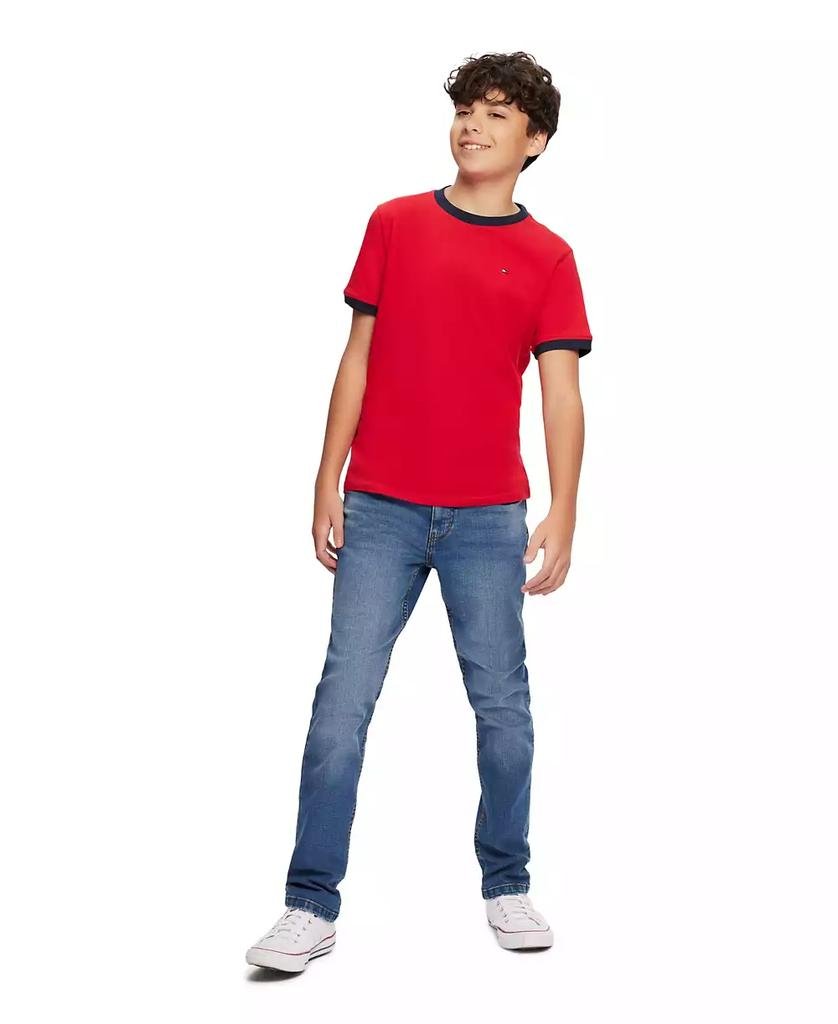 Big Boys Contrast Trim Embroidered Logo Ken Tee - XIOR LUXE