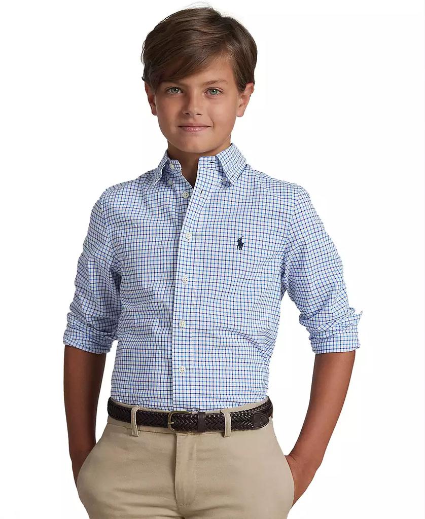 Big Boys Plaid Cotton Poplin Shirt - Luna BR wear co.