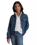 Big Girls Lightweight Denim Trucker Jacket - Luna BR wear co.
