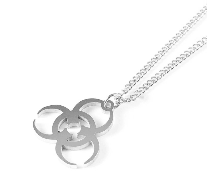 Biohazard Logo Necklace with Titanium Steel Pendant - Luna BR wear co.