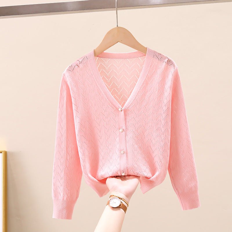 Children's Thin Knitted Cardigan UV Jacket for Ages 5+ - Luna BR wear co.