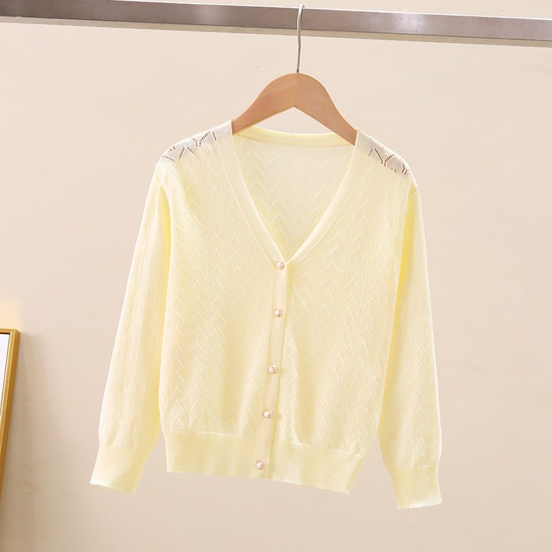 Children's Thin Knitted Cardigan UV Jacket for Ages 5+ - Luna BR wear co.