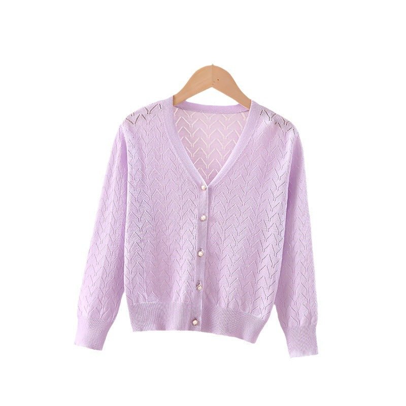 Children's Thin Knitted Cardigan UV Jacket for Ages 5+ - Luna BR wear co.
