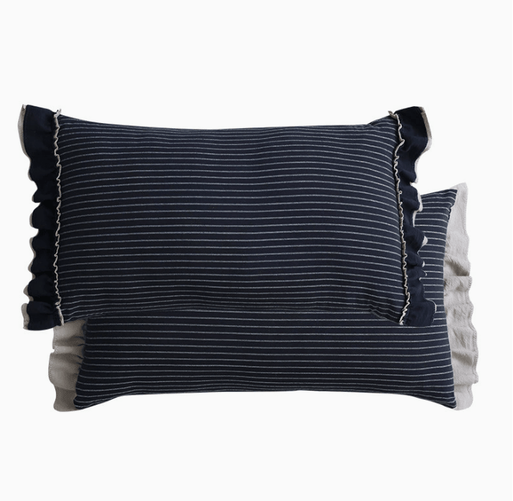 Cotton Sand-Washed Lotus Leaf Lace Sofa Pillow Cushion - Luna BR wear co.