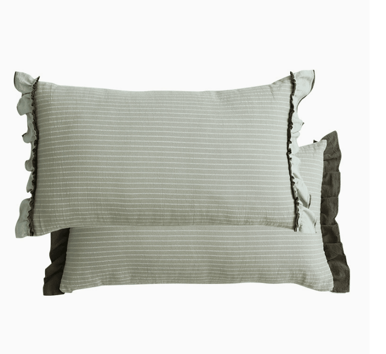 Cotton Sand-Washed Lotus Leaf Lace Sofa Pillow Cushion - Luna BR wear co.