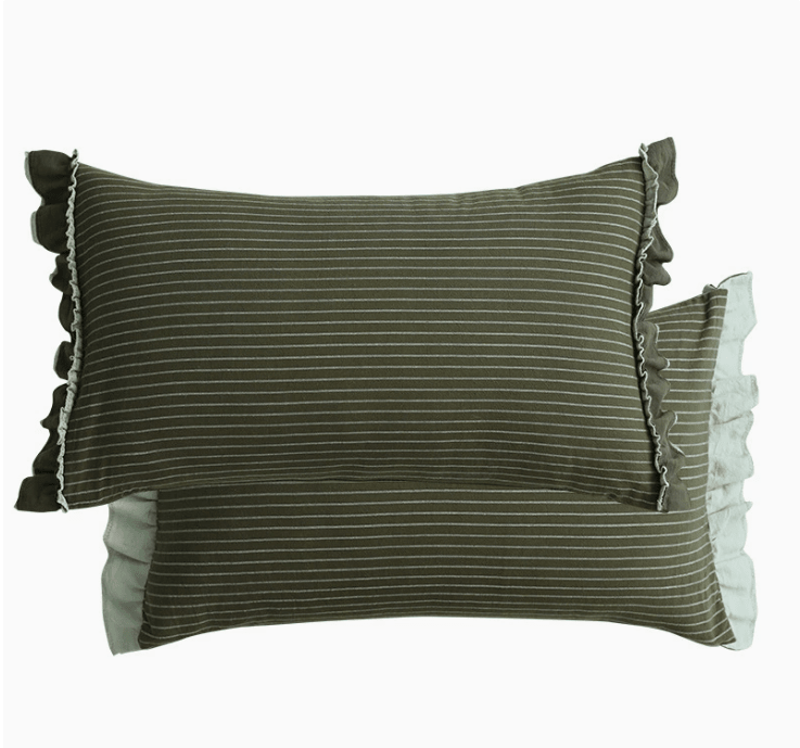 Cotton Sand-Washed Lotus Leaf Lace Sofa Pillow Cushion - Luna BR wear co.