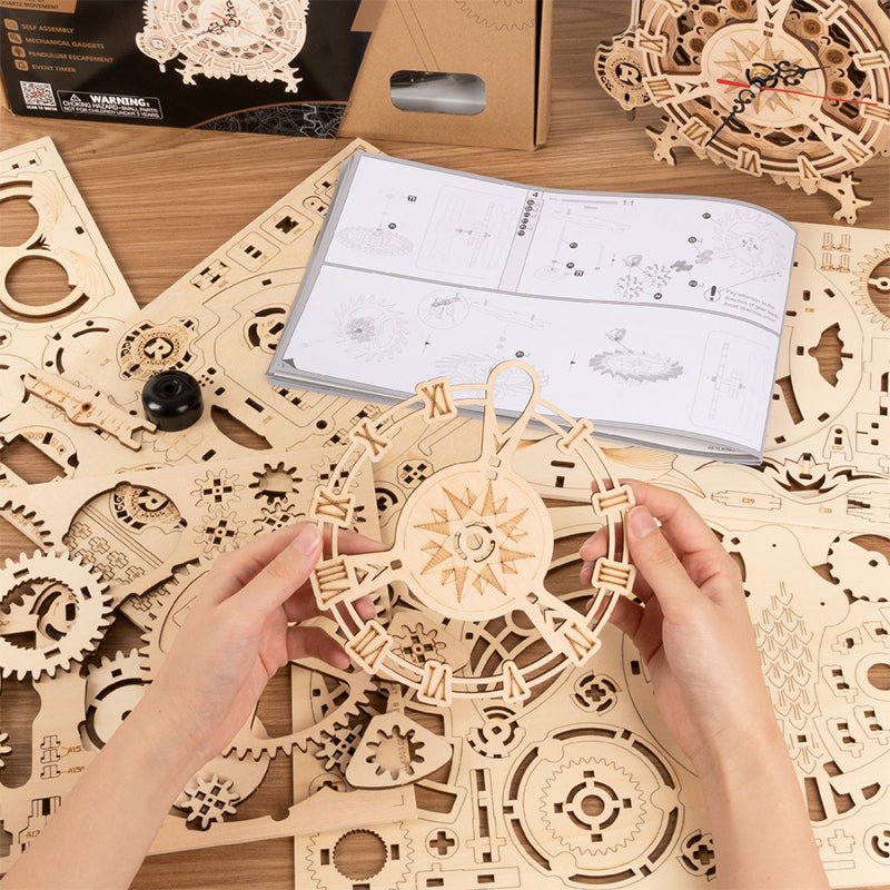 DIY Wooden Mechanical Owl Clock Model for Home Decor - Luna BR wear co.