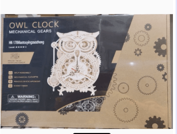 DIY Wooden Mechanical Owl Clock Model for Home Decor - Luna BR wear co.