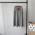 Elastic Drawstring Terry Knit Skirt with Two Pockets - XIOR LUXE