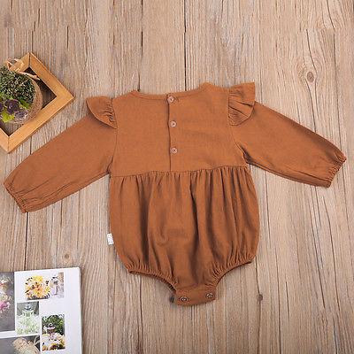 European Style Ruffled Sleeve Baby Romper - Luna BR wear co.