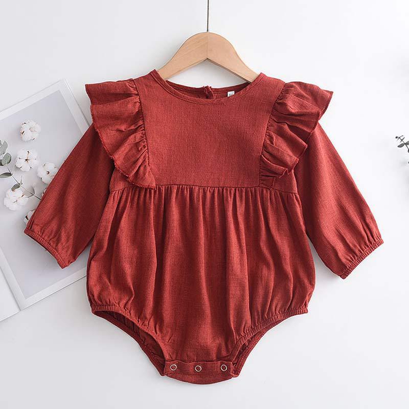European Style Ruffled Sleeve Baby Romper - Luna BR wear co.