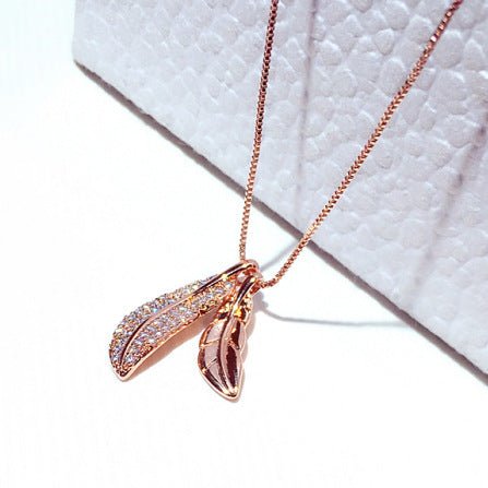 Fashionable Korean Style Leaf Pendant Choker Necklace - Luna BR wear co.