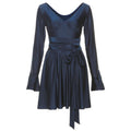 Fashionable V-Neck Backless Dress with Waist Tie - Luna BR wear co.