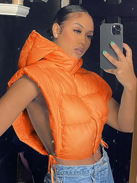 Fashionable Women's Autumn Hooded Jacket with Side Slits - Luna BR wear co.