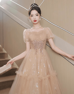 French Retro Sweet Fairy Dress with Heavy Embroidery - Luna BR wear co.