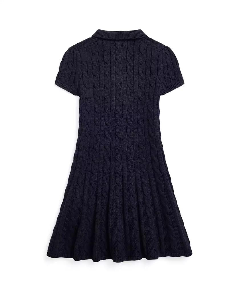 Girls' 2T-6X Cable-Knit Polo Sweater Dress - Luna BR wear co.