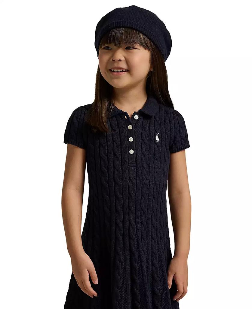 Girls' 2T-6X Cable-Knit Polo Sweater Dress - Luna BR wear co.