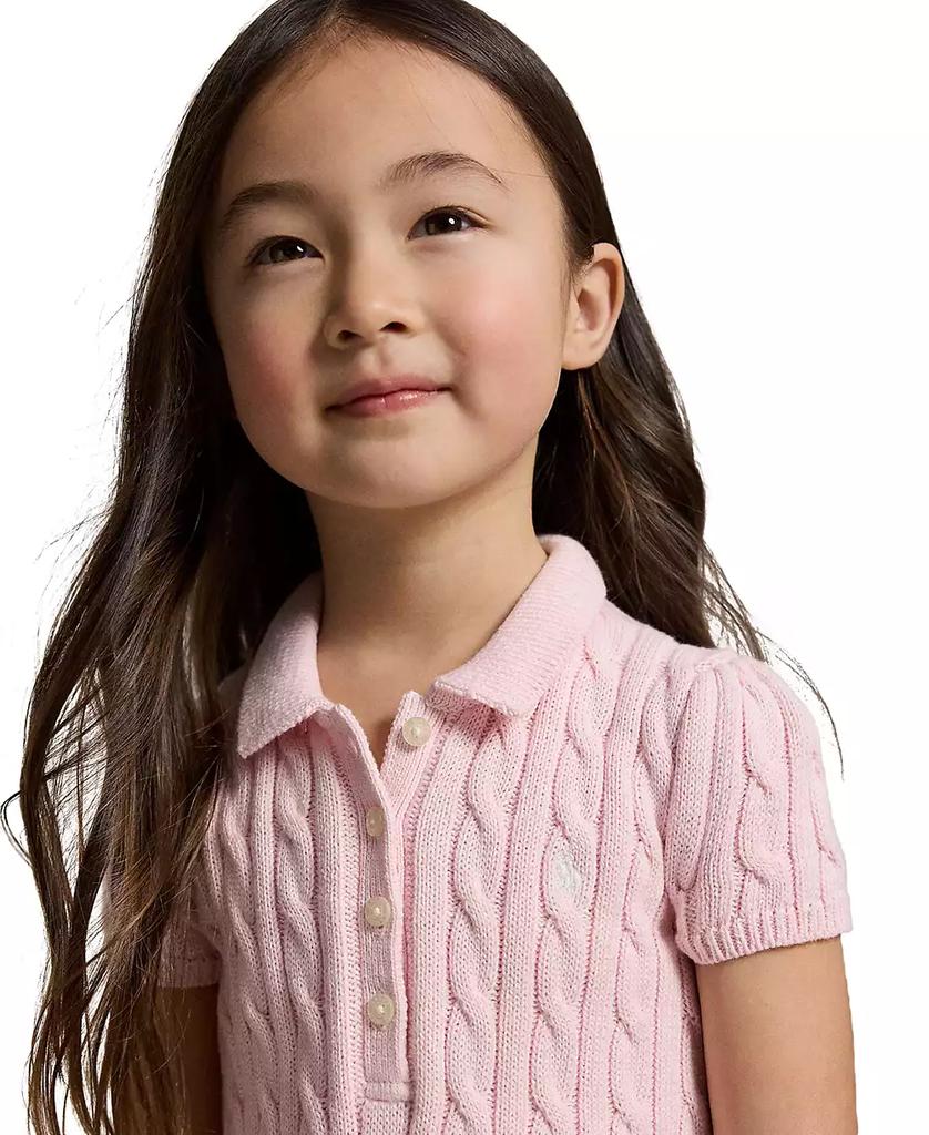 Girls' 2T-6X Cable-Knit Polo Sweater Dress - Luna BR wear co.