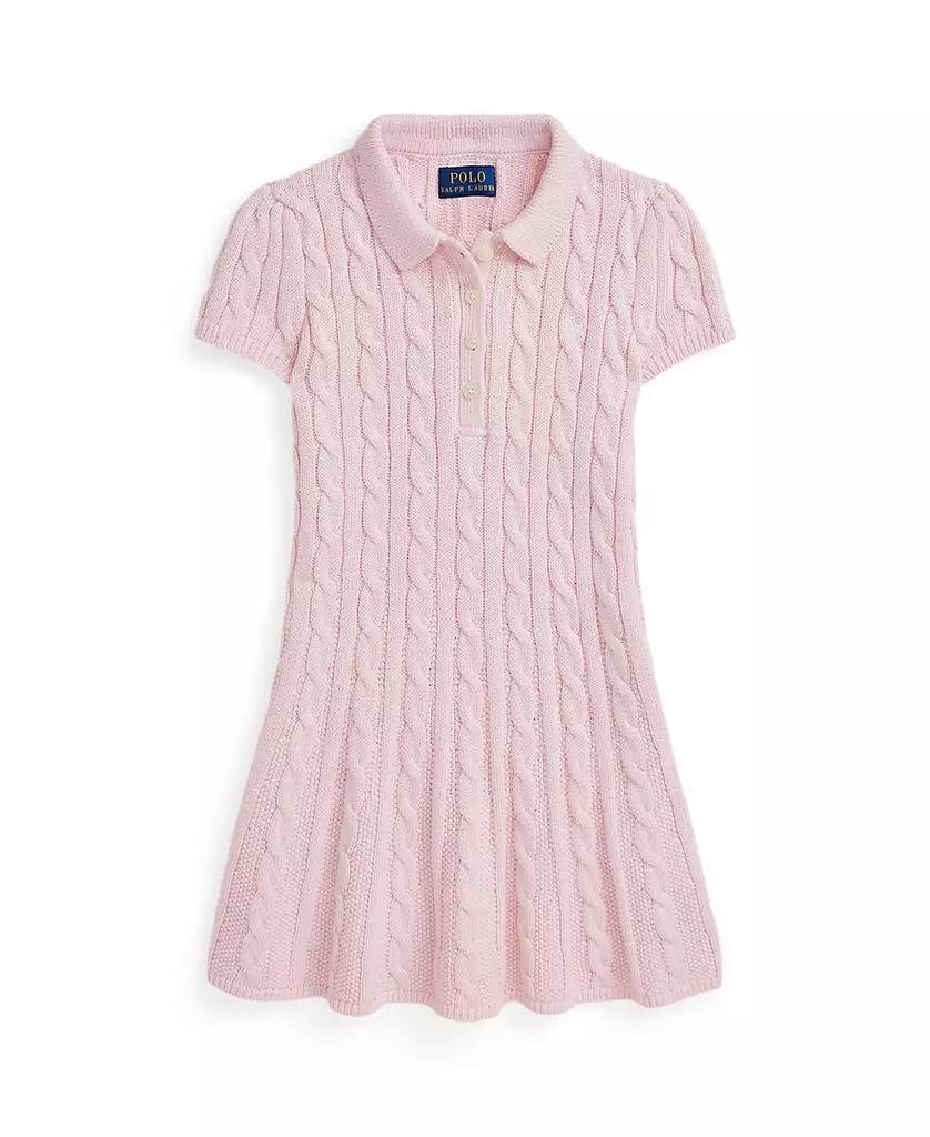 Girls' 2T-6X Cable-Knit Polo Sweater Dress - Luna BR wear co.