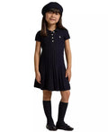 Girls' 2T-6X Cable-Knit Polo Sweater Dress - Luna BR wear co.