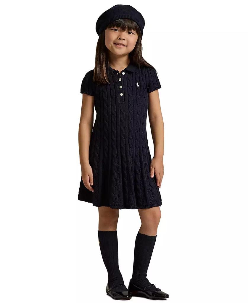 Girls' 2T-6X Cable-Knit Polo Sweater Dress - Luna BR wear co.