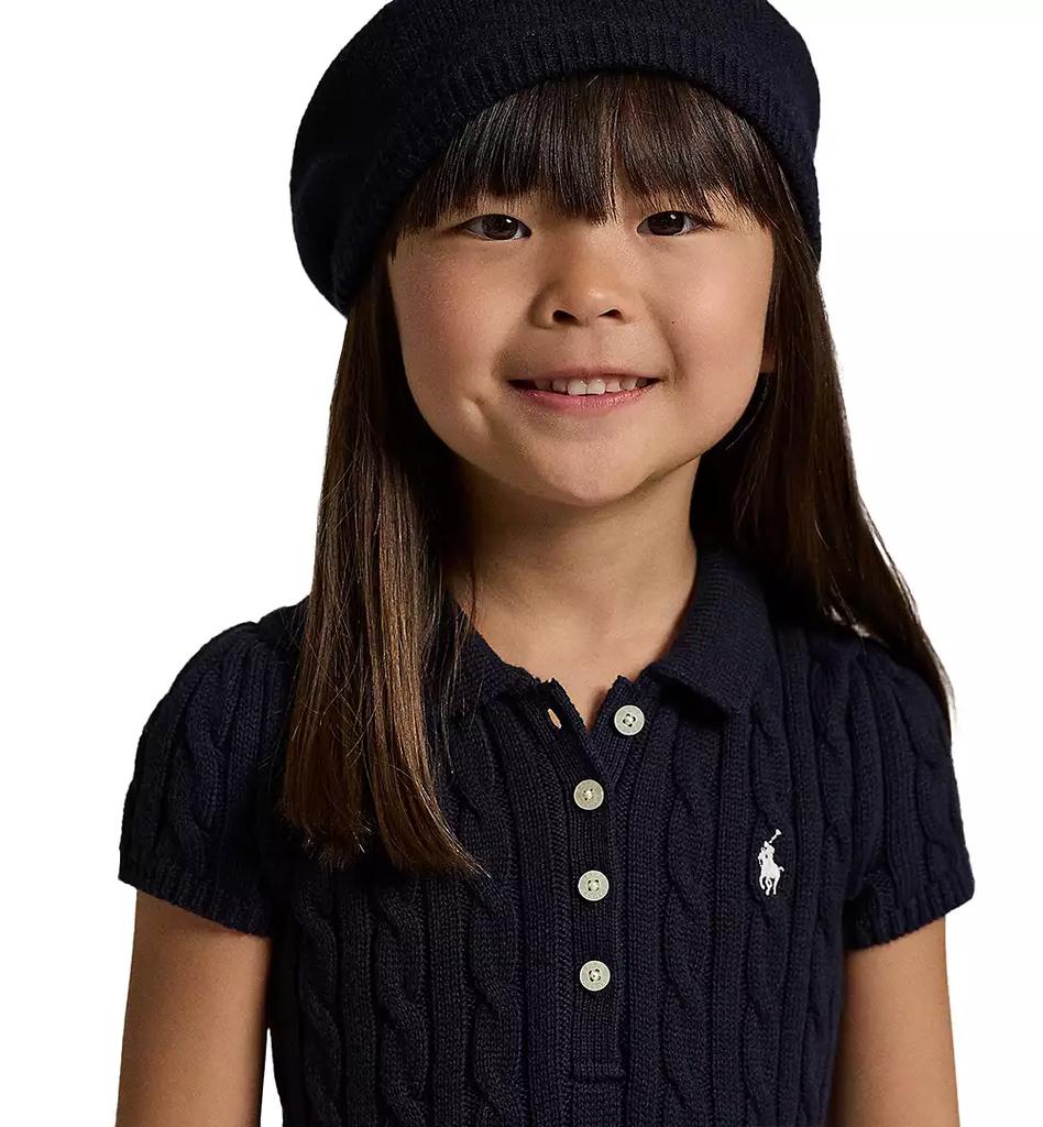 Girls' 2T-6X Cable-Knit Polo Sweater Dress - Luna BR wear co.