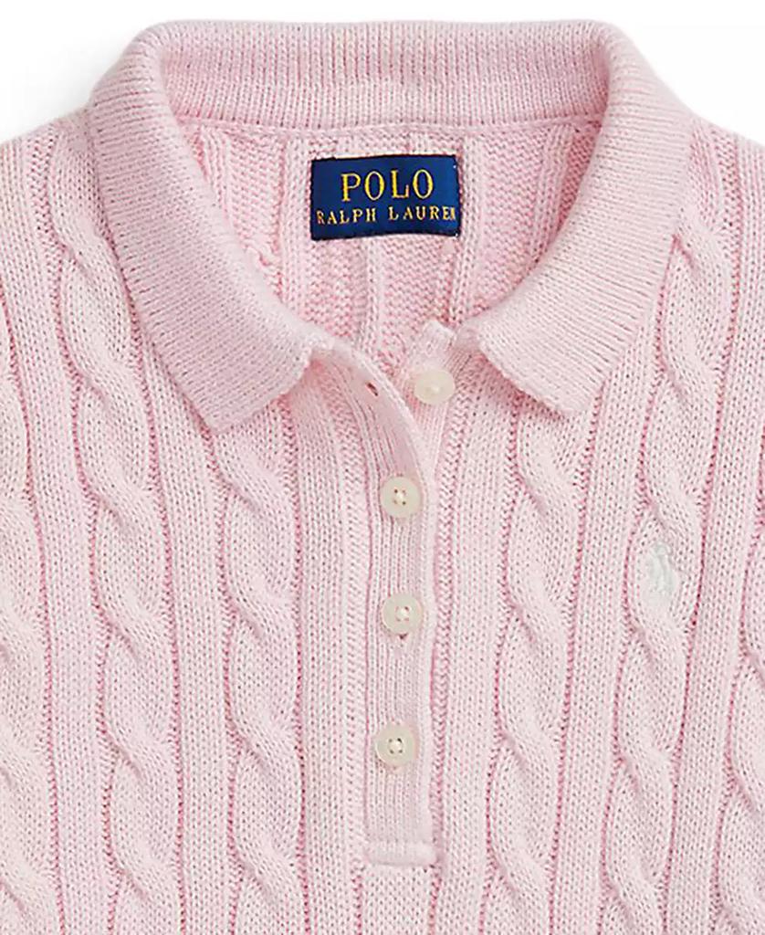 Girls' 2T-6X Cable-Knit Polo Sweater Dress - Luna BR wear co.