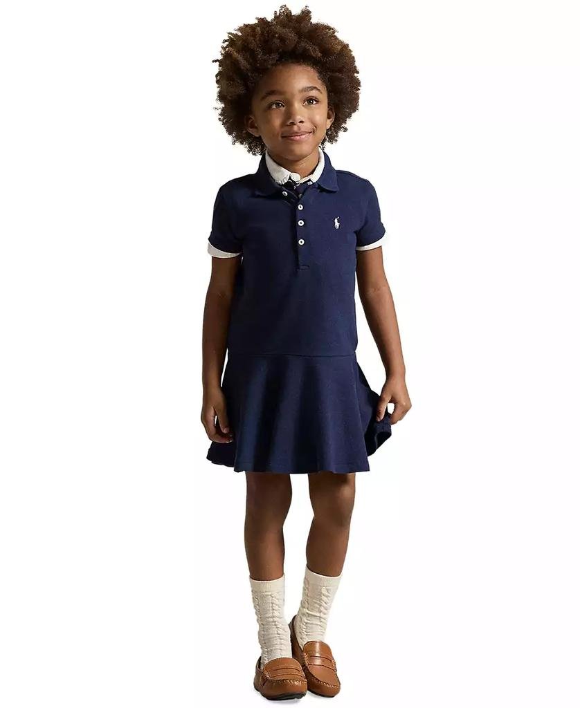 Girls' 2T-6X Cotton Mesh Stretch Short-Sleeve Polo Dress - Luna BR wear co.